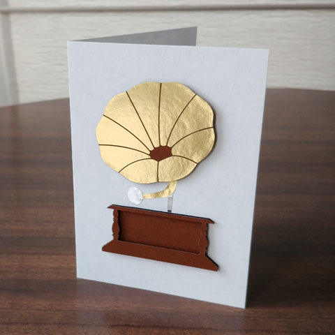 Antique Gramophone Card